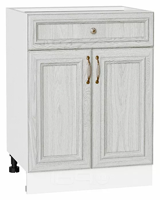 Шкаф нижний с 2-мя дверцами и ящиком Шале White Dreamline Белый 816*600*480