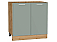 Шкаф нижний с 2-мя дверцами Квадро Аквамарин/Дуб Вотан 816*800*481