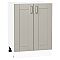 Шкаф нижний с 2-мя дверцами Лофт Grey Silk/Белый 816*600*480 Шкаф нижний с 2-мя дверцами Лофт Grey Silk/Белый 816*600*480