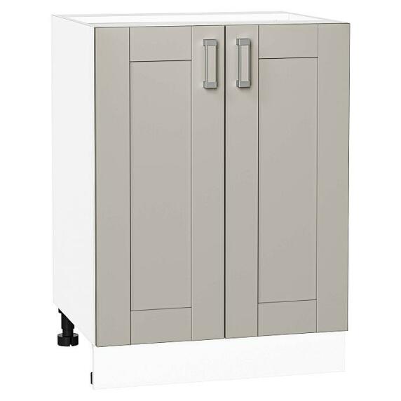 Шкаф нижний с 2-мя дверцами Лофт Grey Silk/Белый 816*600*480