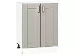 Шкаф нижний с 2-мя дверцами Лофт Grey Silk/Белый 816*600*480