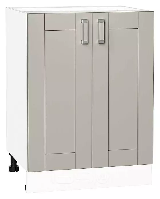 Шкаф нижний с 2-мя дверцами Лофт Grey Silk/Белый 816*600*480