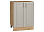 Шкаф нижний с 2-мя дверцами Лофт Grey Silk/Дуб Вотан 816*600*480