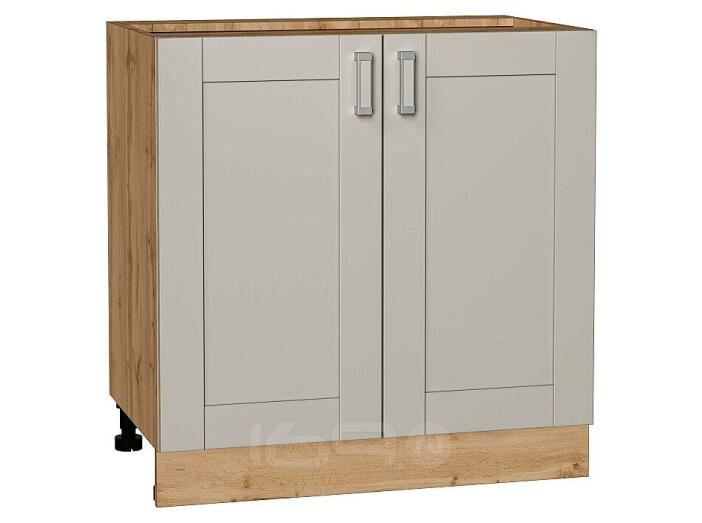 Шкаф нижний с 2-мя дверцами Лофт Grey Silk/Дуб Вотан 816*800*480