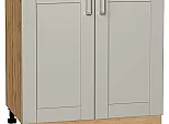 Шкаф нижний с 2-мя дверцами Лофт Grey Silk/Дуб Вотан 816*800*480