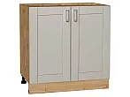 Шкаф нижний с 2-мя дверцами Лофт Grey Silk/Дуб Вотан 816*800*480