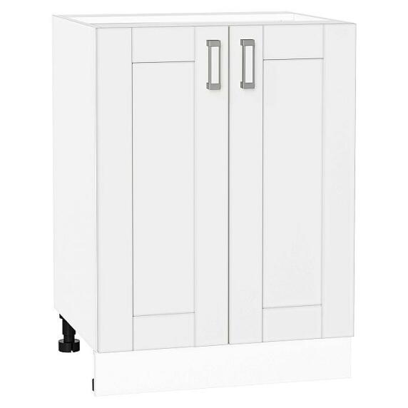 Шкаф нижний с 2-мя дверцами Лофт White Silk/Белый 816*600*480