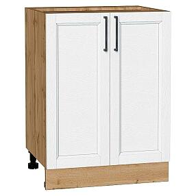 Шкаф нижний с 2-мя дверцами Сканди White Silkwood/Дуб Вотан 816*600*480
