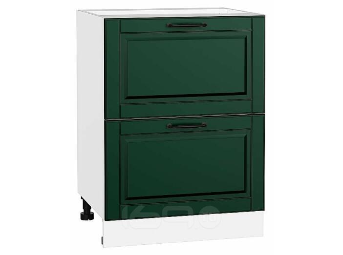 Шкаф нижний с 2-мя ящиками Дублин Special Green/Белый 816*600*478