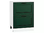 Шкаф нижний с 2-мя ящиками Дублин Special Green/Белый 816*600*478