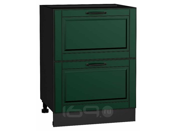 Шкаф нижний с 2-мя ящиками Дублин Special Green/Graphite 816*600*478