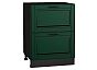 Шкаф нижний с 2-мя ящиками Дублин Special Green/Graphite 816*600*478