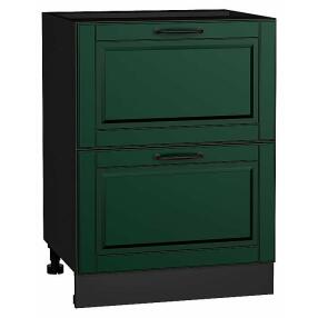 Шкаф нижний с 2-мя ящиками Дублин Special Green/Graphite 816*600*478