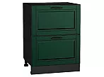 Шкаф нижний с 2-мя ящиками Дублин Special Green/Graphite 816*600*478