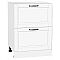 Шкаф нижний с 2-мя ящиками Дублин Special White/Белый 816*600*478