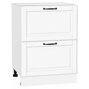 Шкаф нижний с 2-мя ящиками Дублин Special White/Белый 816*600*478