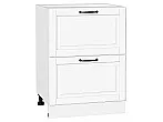 Шкаф нижний с 2-мя ящиками Дублин Special White/Белый 816*600*478