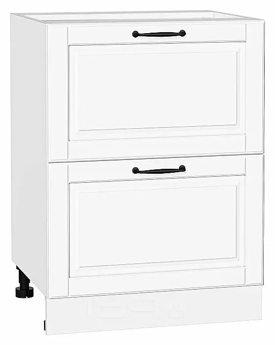 Шкаф нижний с 2-мя ящиками Дублин Special White/Белый 816*600*478