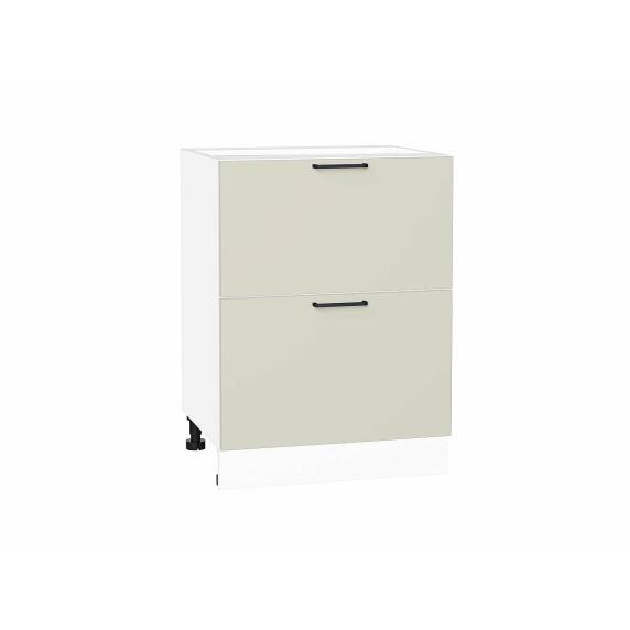 Шкаф нижний с 2-мя ящиками Флэт Cashmere In 2S/Белый 816*600*478