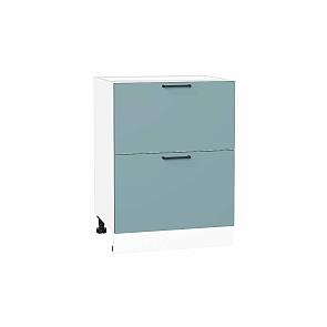 Шкаф нижний с 2-мя ящиками Флэт Grey-green In 2S/Белый 816*600*478