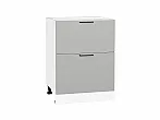 Шкаф нижний с 2-мя ящиками Флэт Light Grey In 2S/Белый 816*600*478