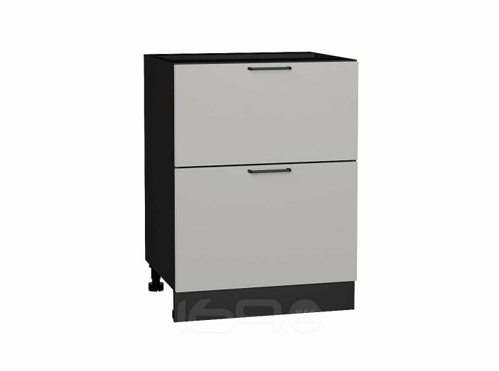 Шкаф нижний с 2-мя ящиками Флэт Light Grey In 2S/Graphite 816*600*478