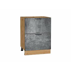 Шкаф нижний с 2-мя ящиками Флэт Temple Stone 2S/Дуб Вотан 816*600*478