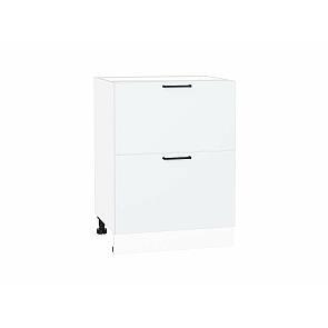 Шкаф нижний с 2-мя ящиками Флэт White In 2S/Белый 816*600*478