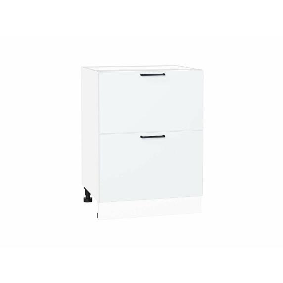 Шкаф нижний с 2-мя ящиками Флэт White In 2S/Белый 816*600*478