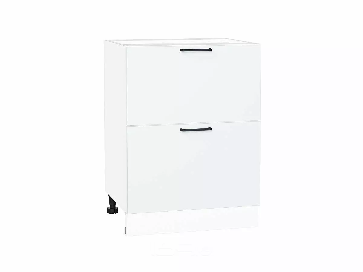 Шкаф нижний с 2-мя ящиками Флэт White In 2S/Белый 816*600*478
