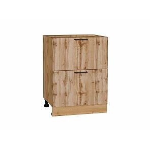 Шкаф нижний с 2-мя ящиками Флэт Wotan Oak 2S/Дуб Вотан 816*600*478