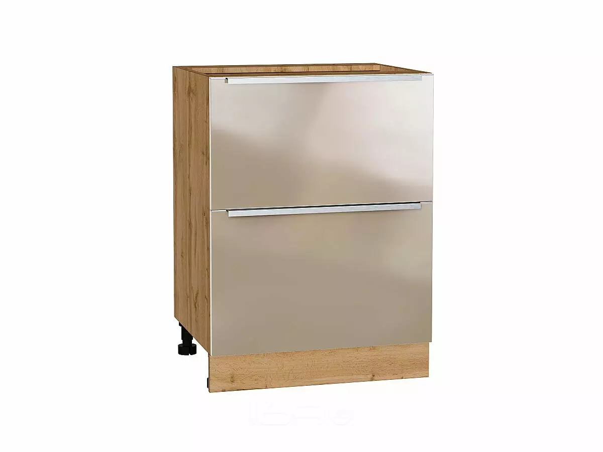 Шкаф нижний с 2-мя ящиками Фьюжн Gallant/Дуб Вотан 816*600*480