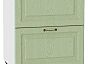 Шкаф нижний с 2-мя ящиками Ницца Дуб оливковый/Белый 816*600*478