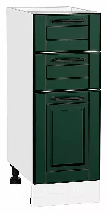 Шкаф нижний с 3-мя ящиками Дублин Special Green/Белый 816*300*478