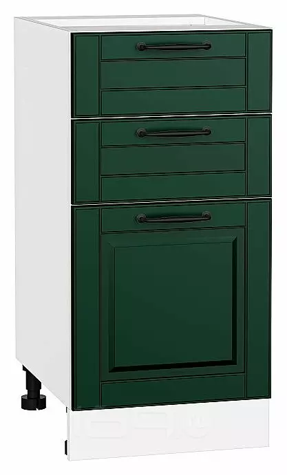 Шкаф нижний с 3-мя ящиками Дублин Special Green/Белый 816*400*478
