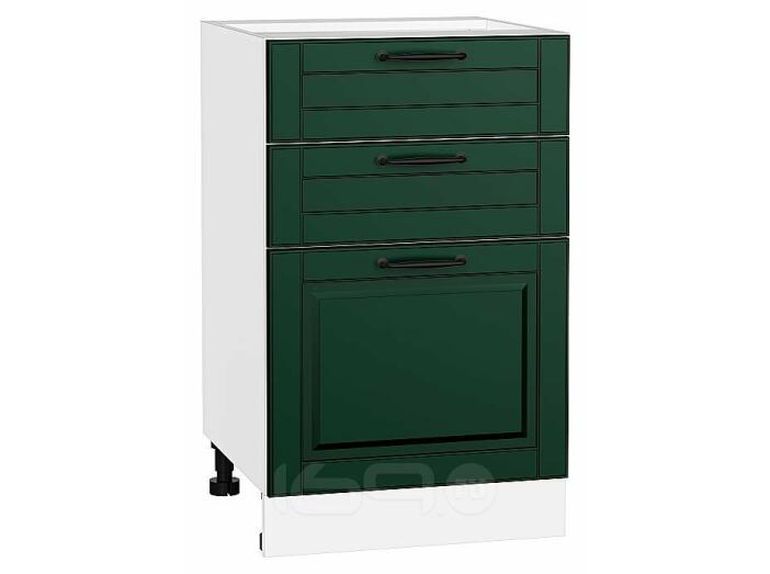 Шкаф нижний с 3-мя ящиками Дублин Special Green/Белый 816*500*478