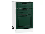Шкаф нижний с 3-мя ящиками Дублин Special Green/Белый 816*500*478