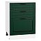 Шкаф нижний с 3-мя ящиками Дублин Special Green/Белый 816*600*478