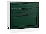 Шкаф нижний с 3-мя ящиками Дублин Special Green/Белый 816*800*478