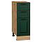 Шкаф нижний с 3-мя ящиками Дублин Special Green/Дуб Вотан 816*300*478
