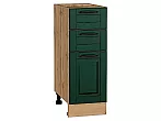 Шкаф нижний с 3-мя ящиками Дублин Special Green/Дуб Вотан 816*300*478