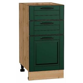 Шкаф нижний с 3-мя ящиками Дублин Special Green/Дуб Вотан 816*400*478