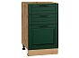 Шкаф нижний с 3-мя ящиками Дублин Special Green/Дуб Вотан 816*500*478
