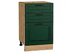 Шкаф нижний с 3-мя ящиками Дублин Special Green/Дуб Вотан 816*500*478