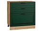 Шкаф нижний с 3-мя ящиками Дублин Special Green/Дуб Вотан 816*800*478