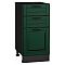 Шкаф нижний с 3-мя ящиками Дублин Special Green/Graphite 816*400*478