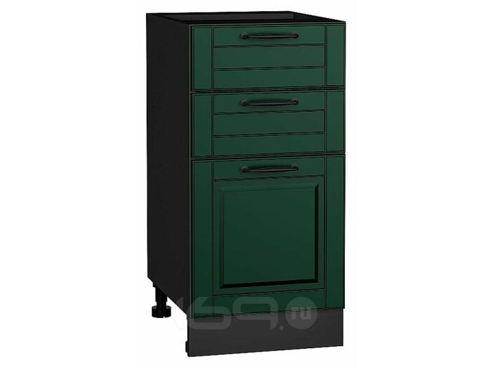 Шкаф нижний с 3-мя ящиками Дублин Special Green/Graphite 816*400*478