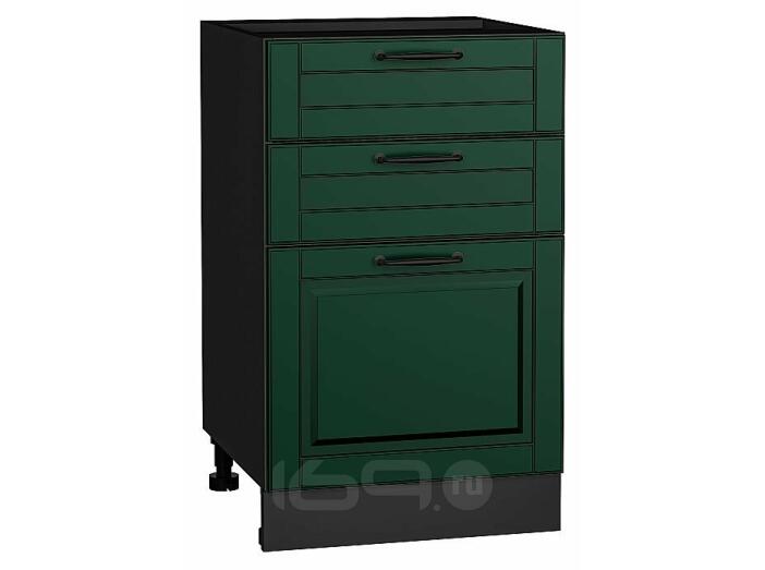 Шкаф нижний с 3-мя ящиками Дублин Special Green/Graphite 816*500*478