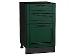 Шкаф нижний с 3-мя ящиками Дублин Special Green/Graphite 816*500*478