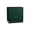 tumb 1 - Шкаф нижний с 3-мя ящиками Дублин Special Green/Graphite 816*800*478